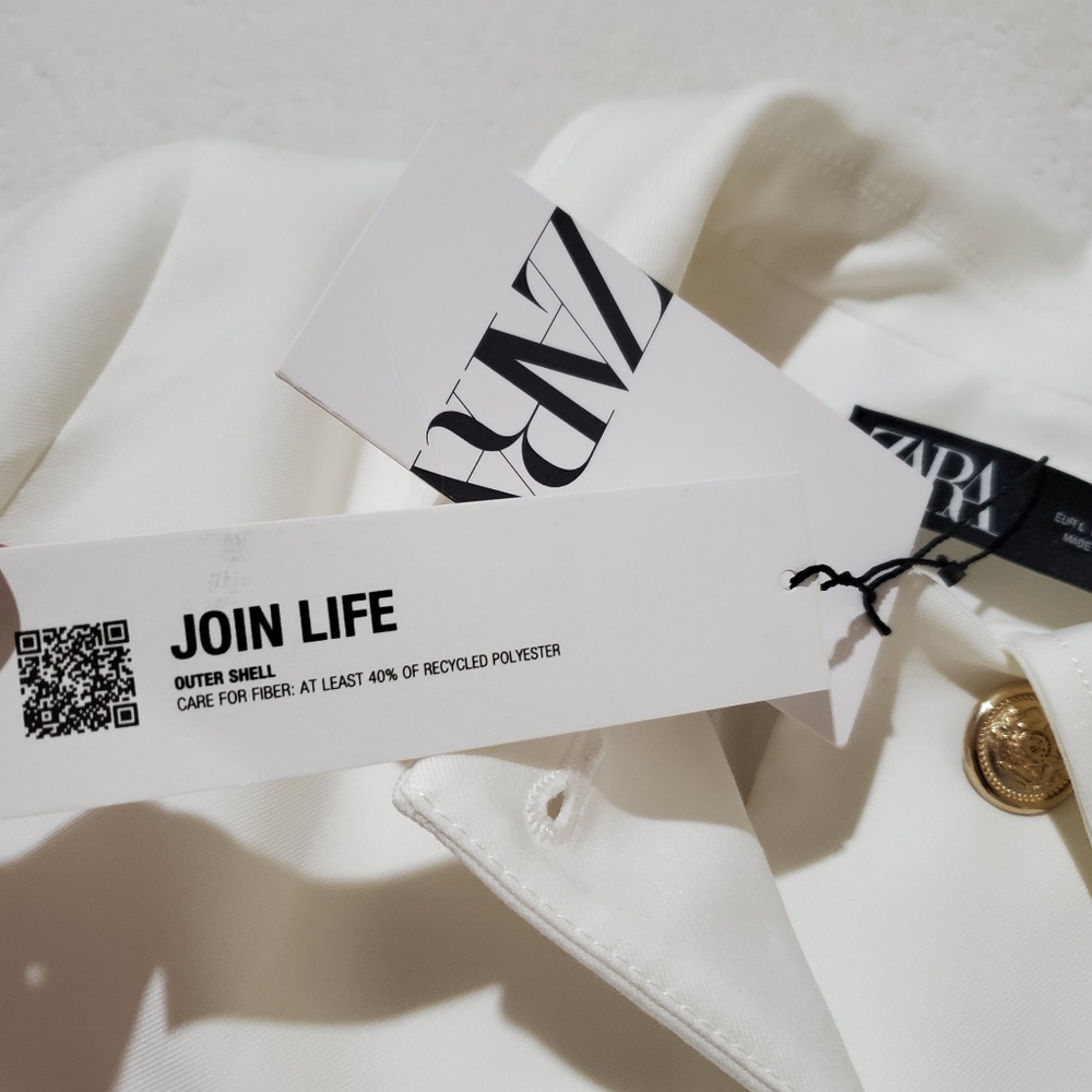 Zara Gold Button Jacket Size L - Picture 9 of 10